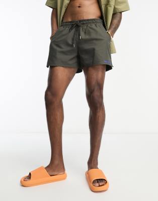 Reclaimed Vintage swim short in washed black