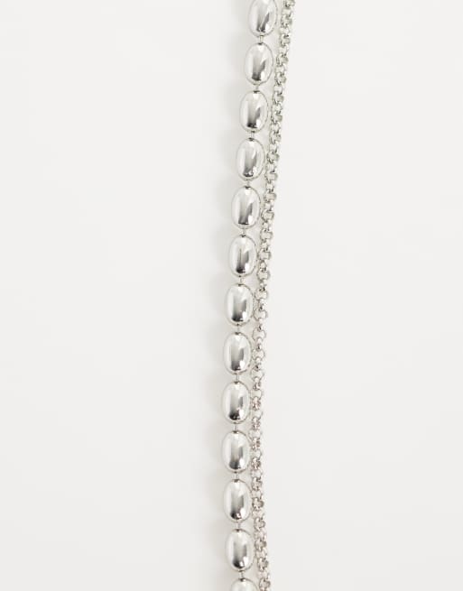 Reclaimed Vintage T-Bar necklace with rice ball chain, 3 of 4