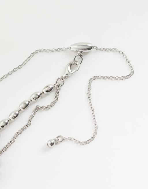 Reclaimed Vintage T-Bar necklace with rice ball chain, 4 of 4