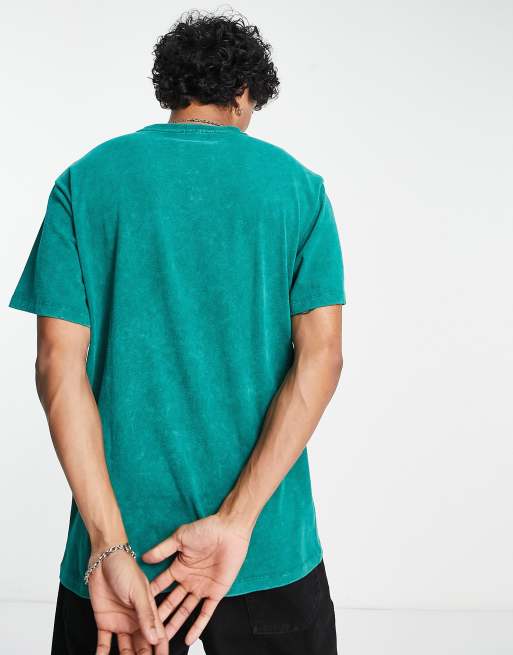 Reclaimed Vintage - T-shirt à logo ondoyant - Vert foncé, 2 de 4