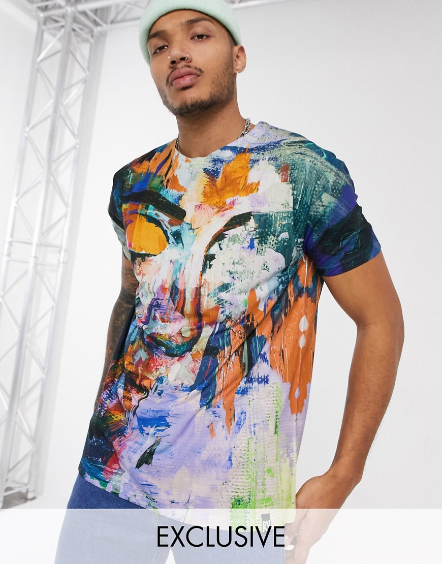 Reclaimed Vintage - T-shirt con stampa artistica-Multicolore