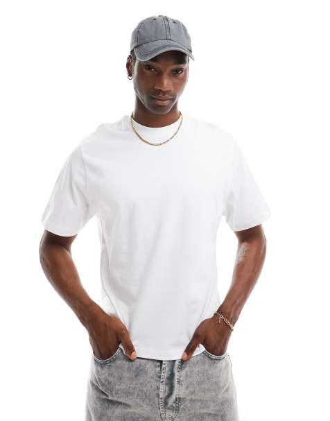 Reclaimed Vintage - T-shirt corta squadrata bianca - view 1