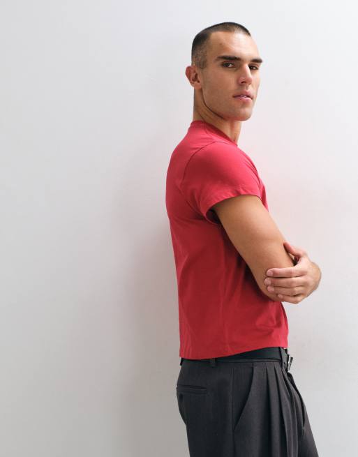 Reclaimed Vintage t-shirt court ample slim rouge, 4 de 5