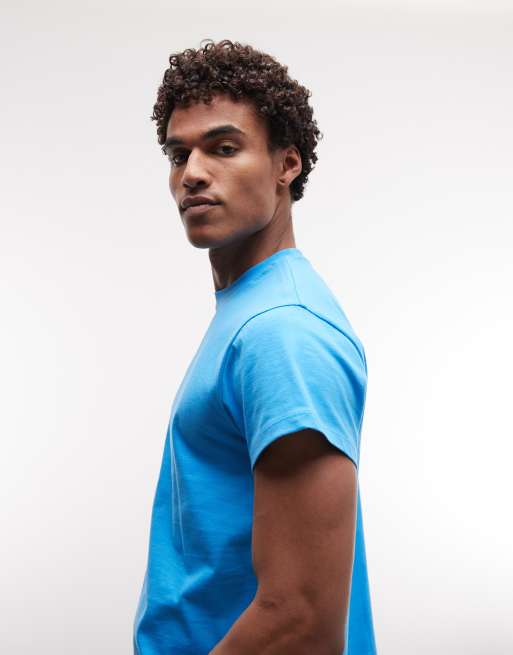 Reclaimed Vintage t-shirt court oversize coupe carrée turquoise, 3 de 5