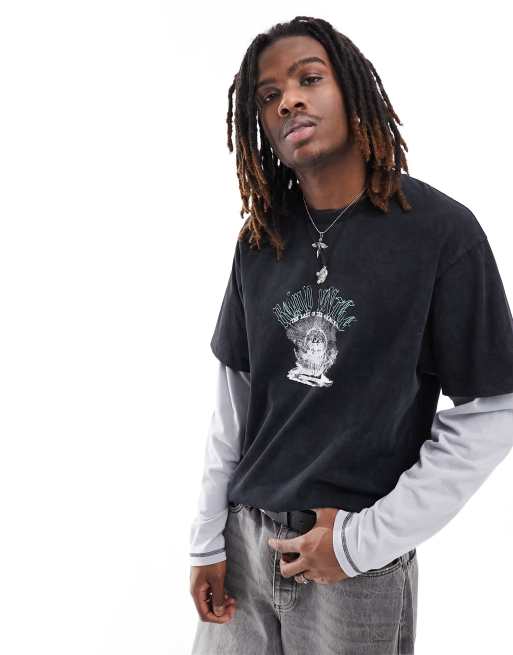 Reclaimed Vintage T shirt double paisseur de skateur