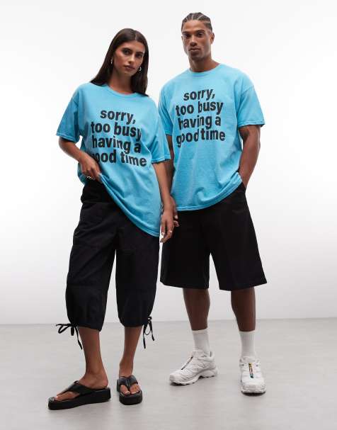 Reclaimed Vintage T-shirt grafica in teal - view 1
