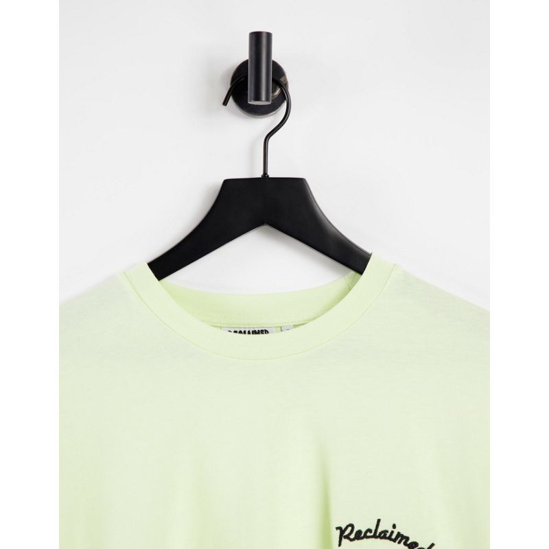 T-shirt e Canotte wQqtt Reclaimed Vintage - T-Shirt in cotone organico con logo giallo