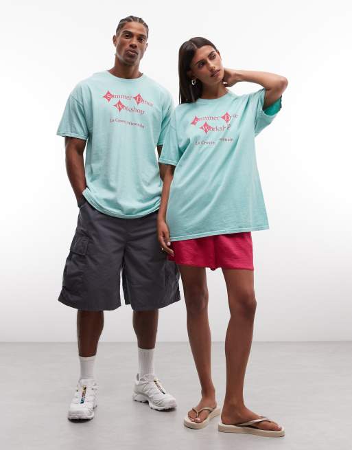 Reclaimed Vintage T-shirt met vintage dansslogan in mint
