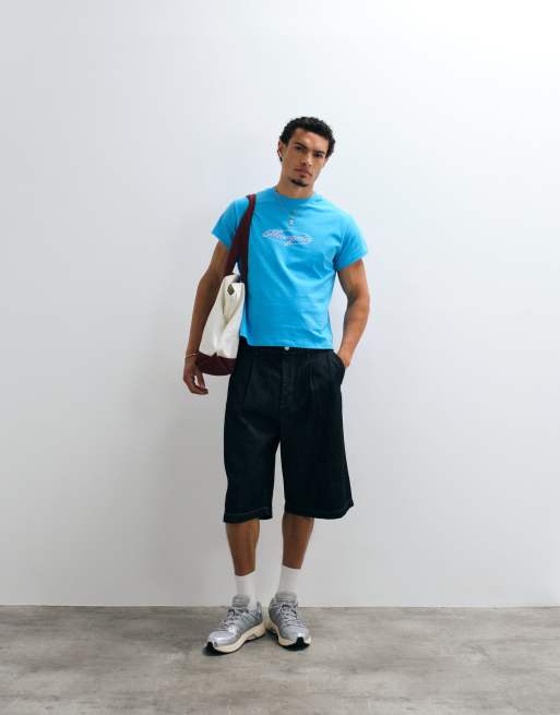 Reclaimed Vintage T-Shirt mit Slogan in Türkis, 3 von 5