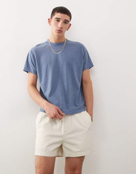 Reclaimed Vintage - T-shirt squadrata taglio corto slim fit blu slavato - view 1