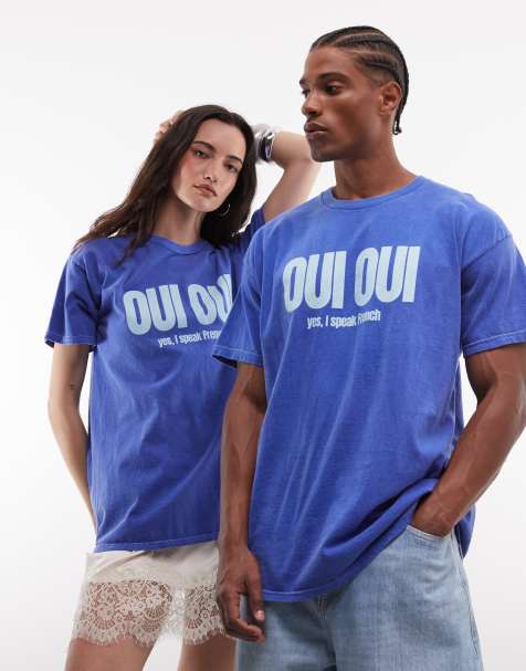 Reclaimed Vintage T-shirt unisex con slogan blu - view 1