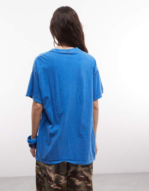 Reclaimed Vintage T-shirt unisex con slogan rockstar blu, 4 di 4