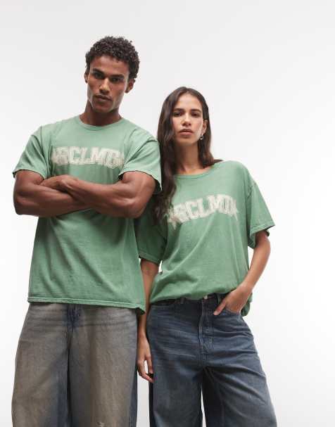 Reclaimed Vintage T-shirt unisex grafica verde - view 1