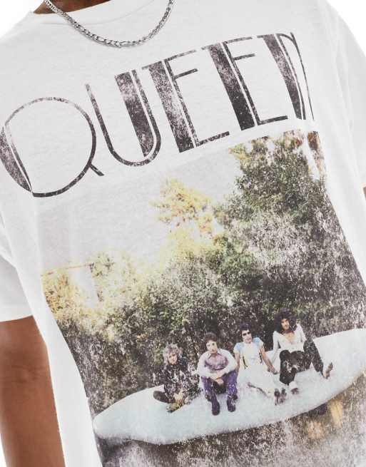 Reclaimed Vintage - T-shirt unisexe avec imprimé Queen sous licence - Blanc, 2 de 4