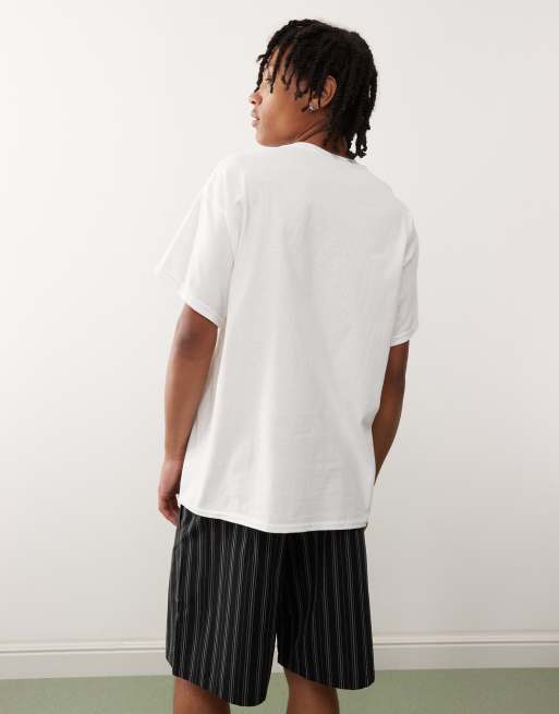 Reclaimed Vintage - T-shirt unisexe oversize à imprimé rodéo style western - Blanc, 4 de 4