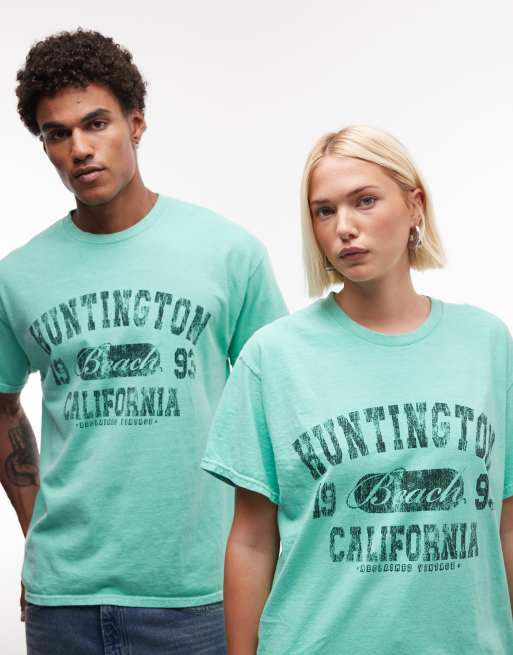Reclaimed Vintage - T-shirt unisexe style universitaire rétro - Menthe