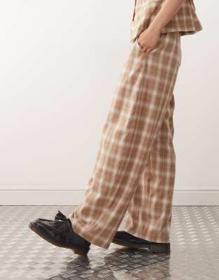Reclaimed Vintage Tailored Barrel Pants In Brown
