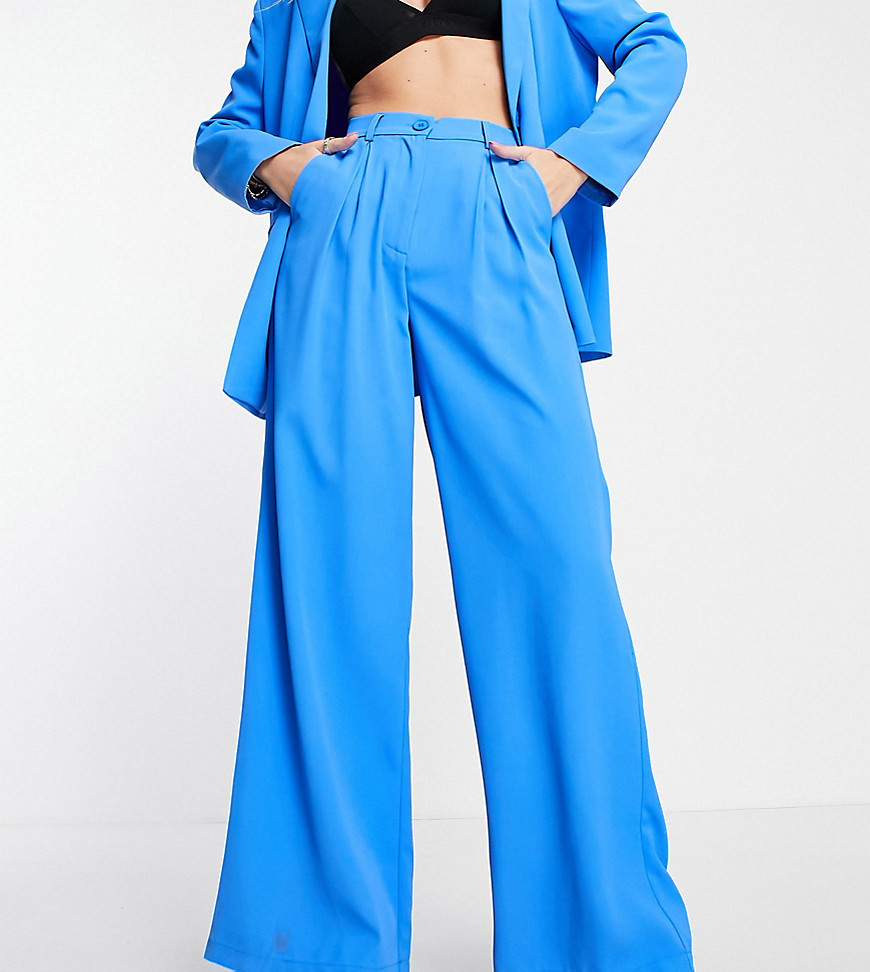 Reclaimed Vintage tailored pants in bright blue - part of a set