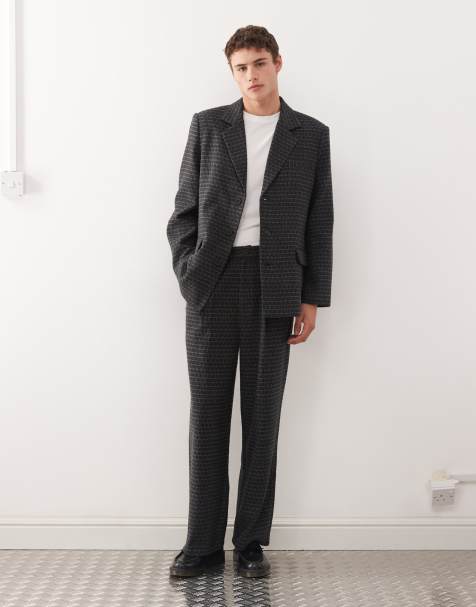 Reclaimed Vintage tailored set in plaid - view 1