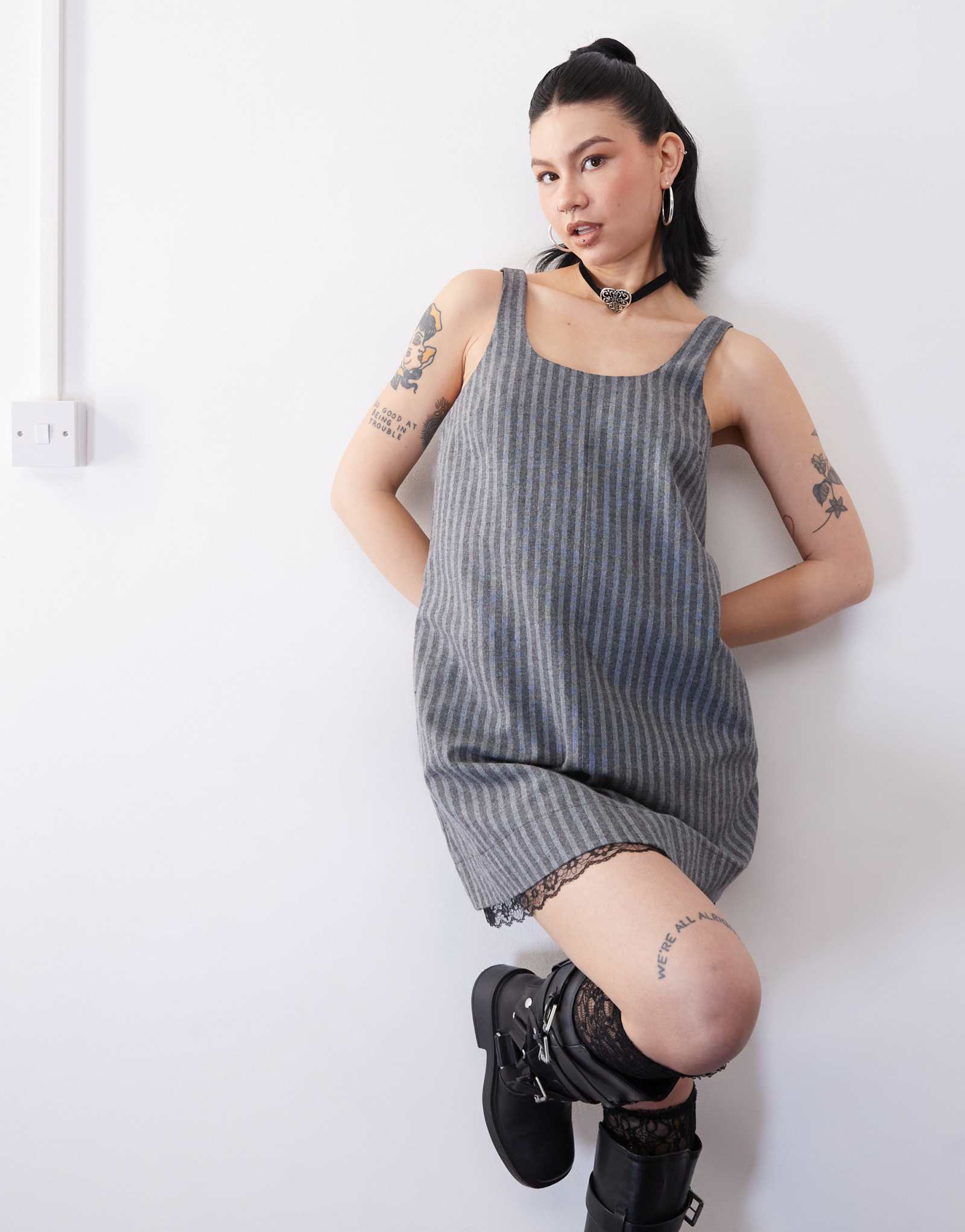 Восстановленное винтажное платье-сарафан-трапеция на заказ с кружевной отделкой