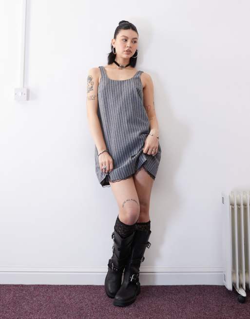 chinese dress ladies Black Lace-Stripe Dress - Storybook Buttons