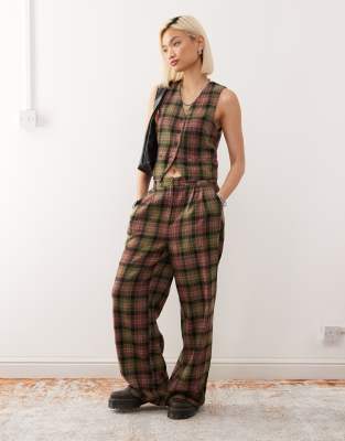 Reclaimed Vintage Tailored Vest In Multi
