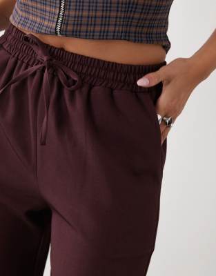Reclaimed Vintage Tailored Wide Leg Pants In Brown