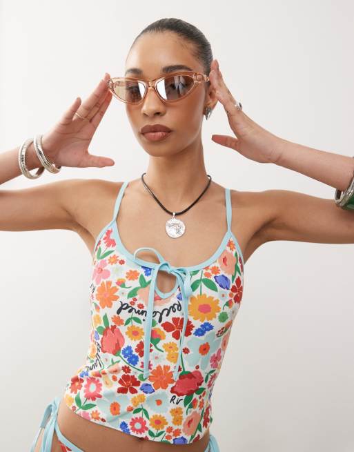 Reclaimed Vintage – Tankini w kwiatowy wzór retro