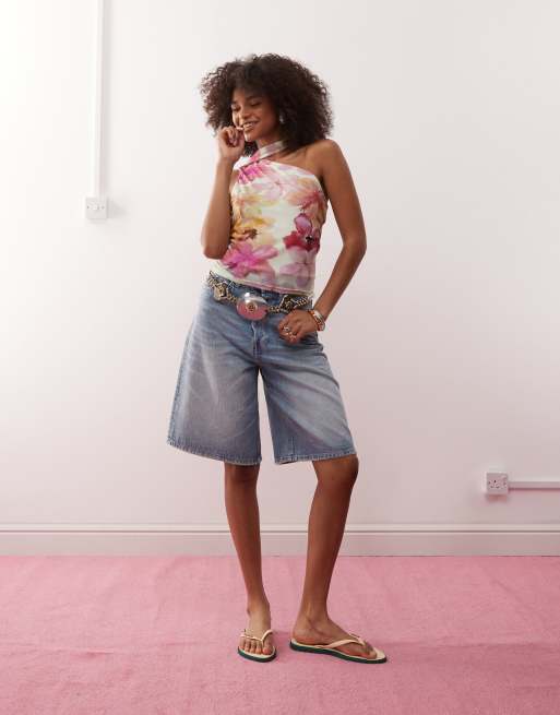 Reclaimed Vintage – Tanktop mit tropischem Halstuch-Print und U-Boot-Ausschnitt , 4 von 4