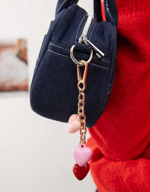 Reclaimed Vintage - Tasbedel met hartjes in goud
