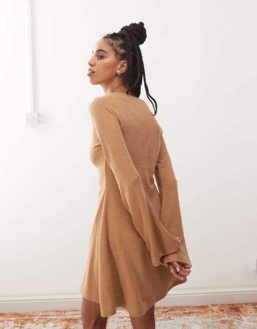 flared jersey dress Max Mara | Woman - Long flared scuba jersey dress - Beige