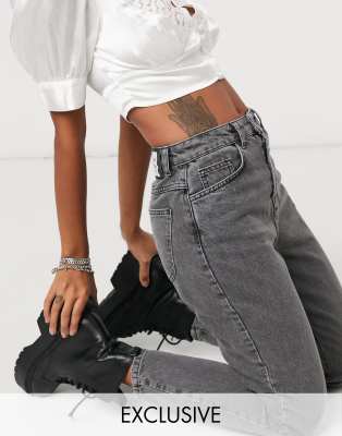 Reclaimed Vintage The '89 slim tapered leg jean in vintage gray