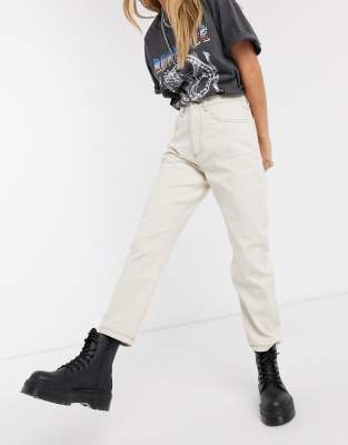 ecru mom jeans