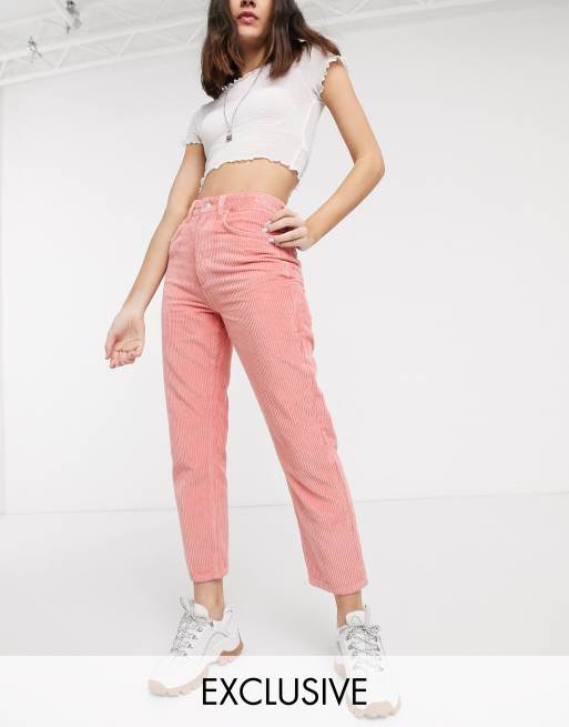 Reclaimed Vintage The 91 mom jean rose wash cord ASOS