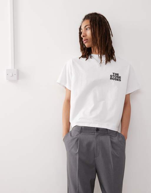 Reclaimed Vintage The Stone Roses licensed T-shirt in white