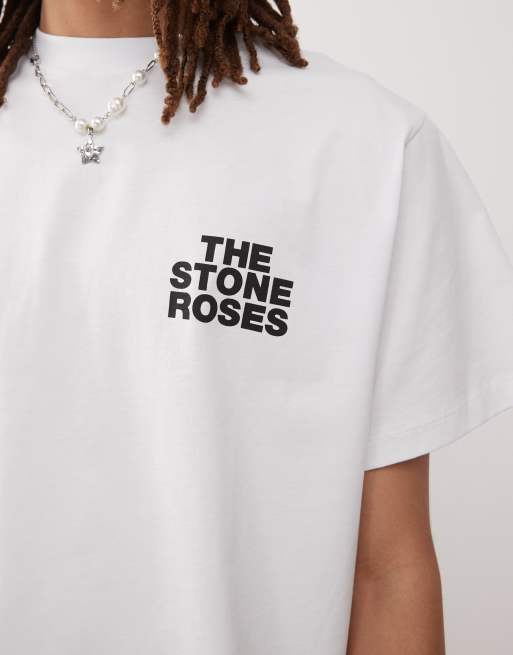 【AAKE】[UNISEX] STONE ROSES OVER T Reclaimed Vintage The Stone Roses licensed T-shirt in white