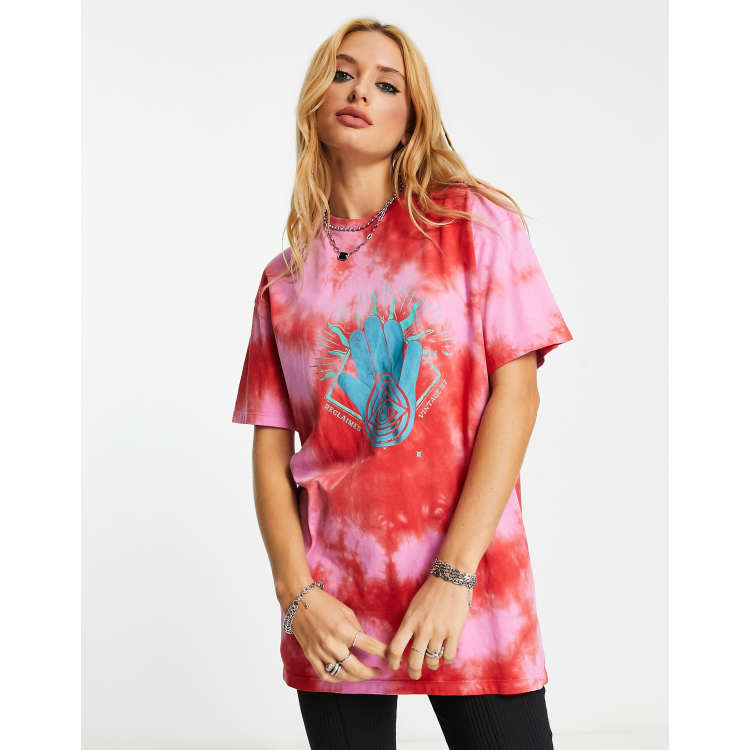 Tie dye shirt roze 2025
