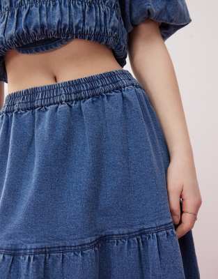 Reclaimed Vintage Tiered Maxi Skirt