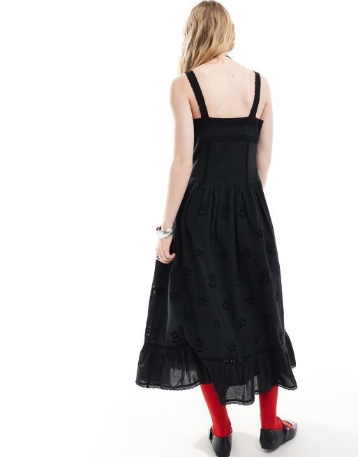 knee length dresses for ladies Sunny Angela Women's Bohemian Western Print Notched Neck Short Sleeve Midi Dress main image 1