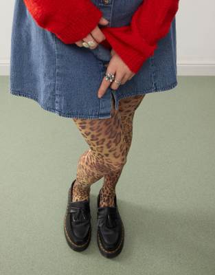 Leopard Vintage Jacquard Pantyhose Leg Beauty