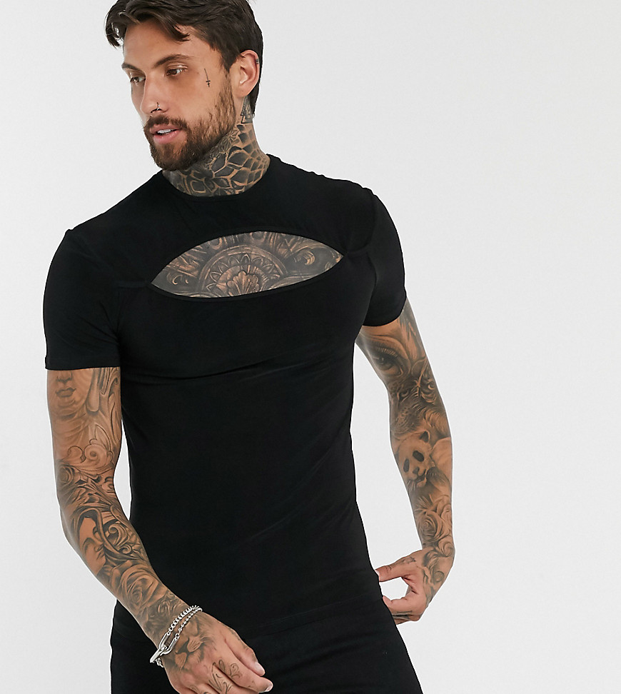Reclaimed Vintage - Top con cut-out-Nero