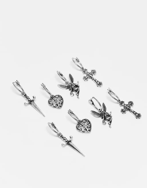 Reclaimed Vintage – Ultimate – Ohrringe-Set im Grunge-Design