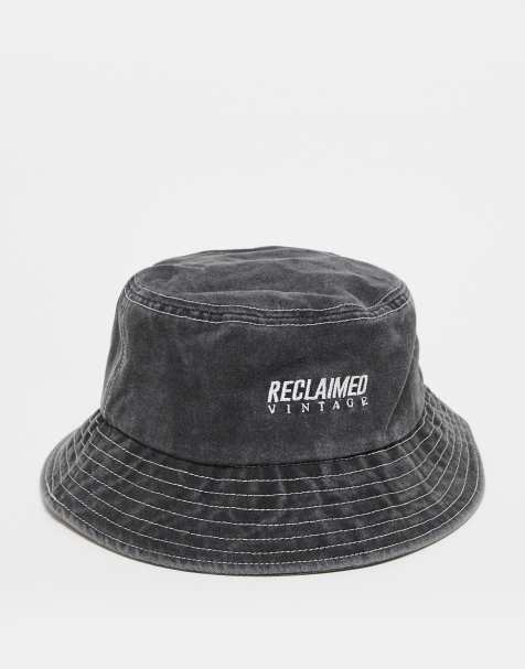 Reclaimed Vintage - Uniseks bucket hat met logo in zwart - view 1
