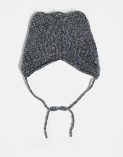 Reclaimed Vintage - Uniseks capuchon met oortjes in antracietgrijs