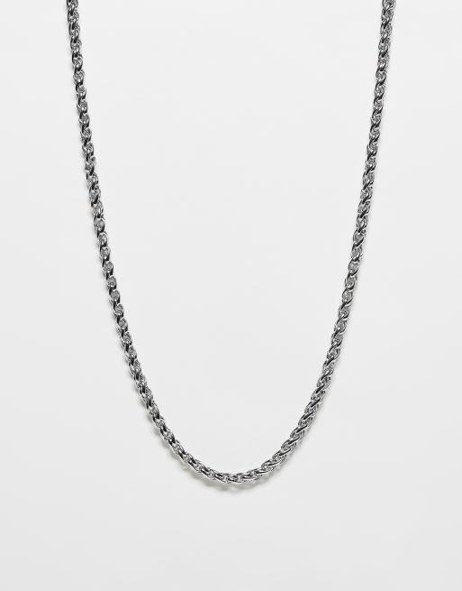 Reclaimed Vintage - Uniseks gedraaide schakelketting van roestvrij staal