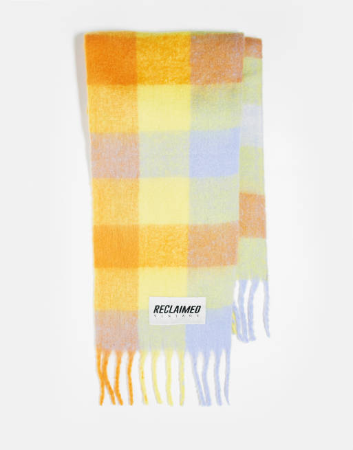 Reclaimed Vintage - Uniseks oversized geruite sjaal in multi