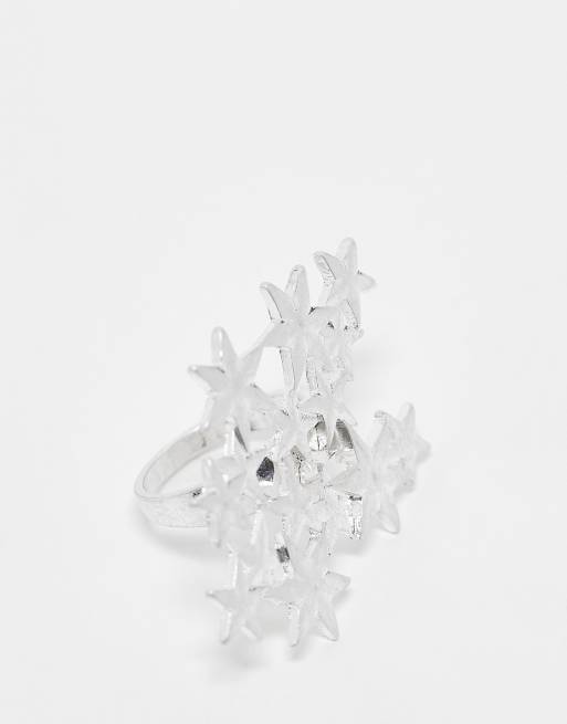 Reclaimed Vintage - Uniseks ring met sterren in zilver