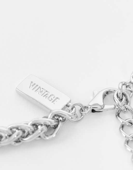 Reclaimed Vintage - Uniseks schakelketting in zilver, 3 van 4