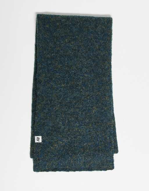 Reclaimed Vintage - Uniseks sjaal met merkteken in groenblauw