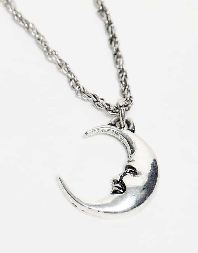 Reclaimed Vintage unisex 2 row cord necklace with cosmic pendant 2